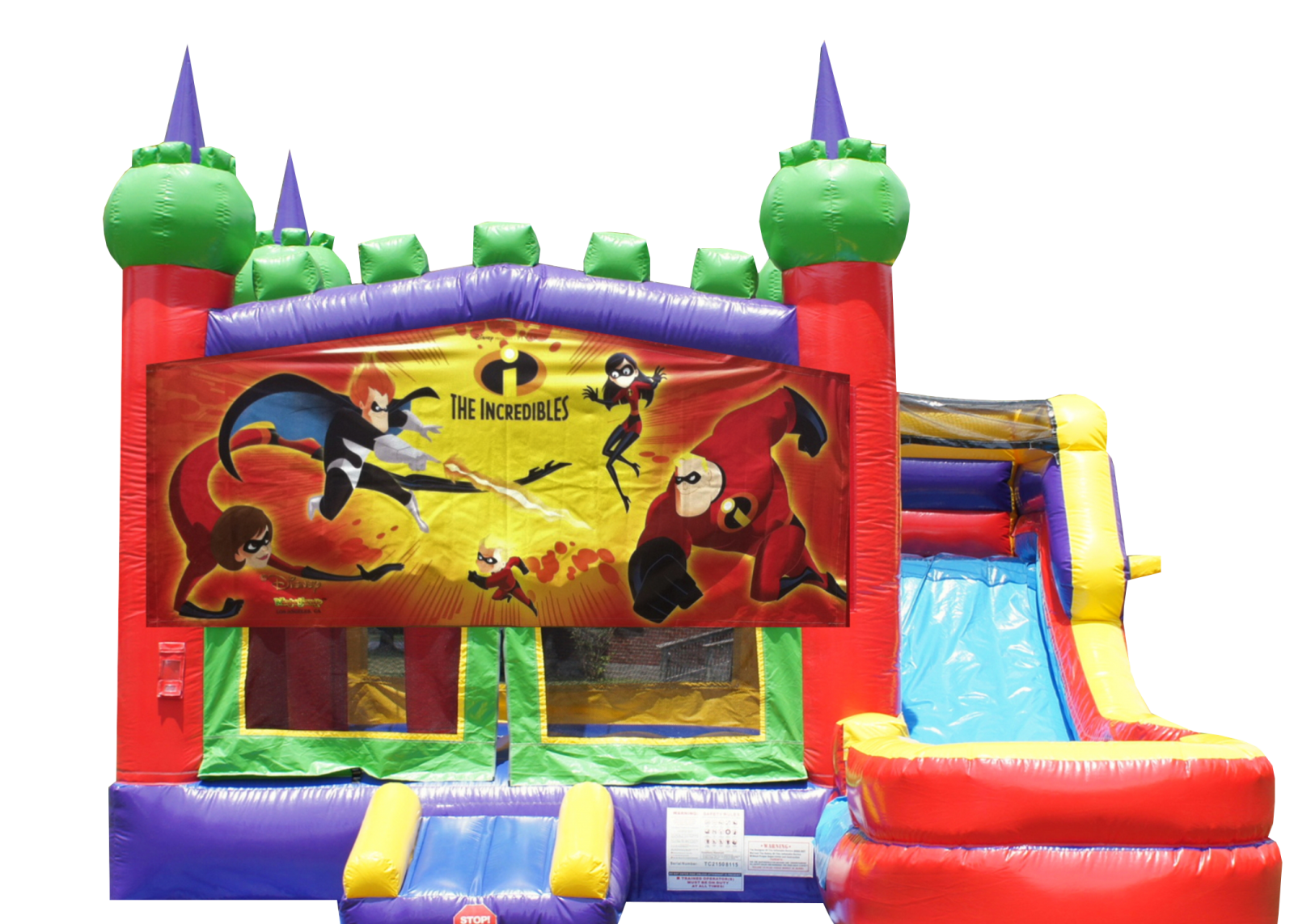 The Incredibles bounce house combo for rent Nashville Tn Jumping Hearts Party Rentals